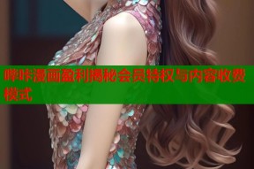 哔咔漫画盈利揭秘会员特权与内容收费模式